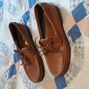 Ladies Dexter Leather Boat Shoes Size 8.5 Made in USA